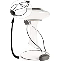 Escurridor para Decantador de Vino Ultra-Compacto - Soporte de Secado Plegable Negro con Protección de Goma (No Resbala…